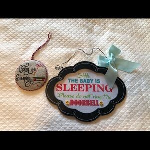 Sleeping Baby Door Signs